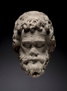 Head of an Apostle from the South Portal of the Cathedral of Thérouanne, c. 1235-1240. Creator: Unknown