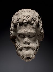 Head of an Apostle from the South Portal of the Cathedral of Thérouanne, c. 1235-1240. Creator: Unknown