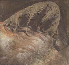 Head of an Apostle Surrounded by a Tongue of Fire and a Nimbus: Fragment..., 1500-50. Creator: School of Raphael
