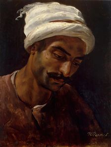 Head of an Arab, 1818. Creator: Emile Jean-Horace Vernet