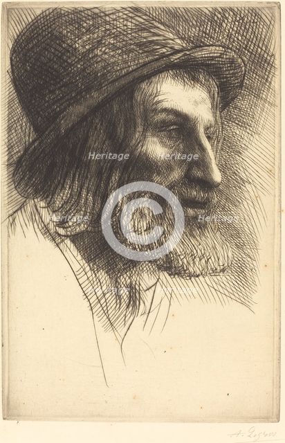 Head of an English Laborer (Tete d'ouvrier anglais (Le berger)). Creator: Alphonse Legros.