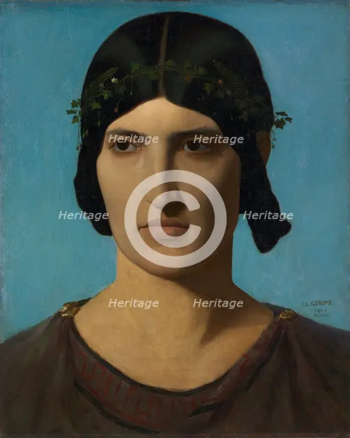 Head of an Italian Woman, 1847-1860. Creator: Jean-Léon Gérôme (French, 1824-1904).
