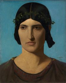 Head of an Italian Woman, 1847-1860. Creator: Jean-Léon Gérôme (French, 1824-1904)