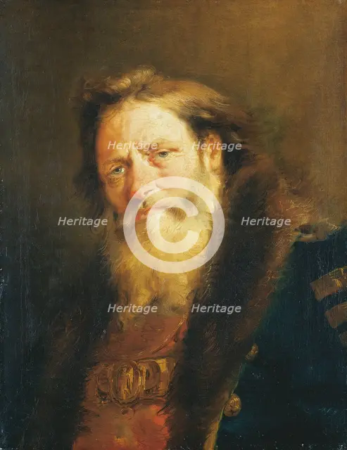 Head of an Old Man, 1751-1760. Creator: Giovanni Domenico Tiepolo.