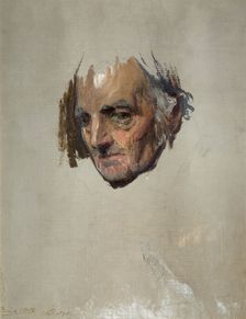 Head Of An Old Man, 1871. Creator: Francis Montague Holl