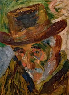 Head of an old Man , 1909. Creator: Boccioni; Umberto (1882-1916)