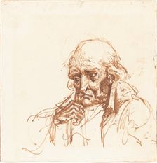 Head of an Old Man, 19th century. Creator: Unknown