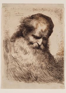 Head of an Old Man, mid-17th century. Creator: Giovanni Benedetto Castiglione