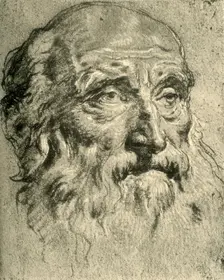 Head of an Old Man mid 18th century, (1928). Artist: Giovanni Battista Tiepolo