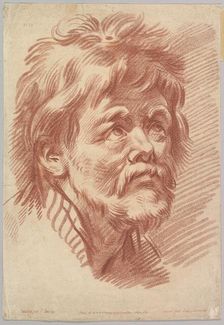 Head of an Old Man, mid to late 18th century. Creator: Louis Marin Bonnet