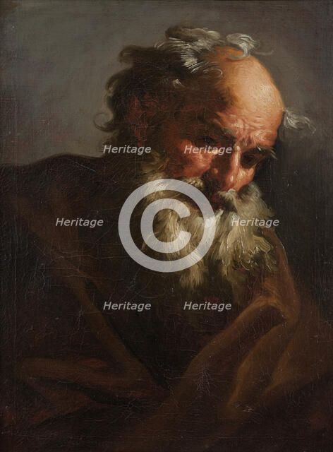Head of an Old Man, c1700-1735. Creator: Petr Brandl.