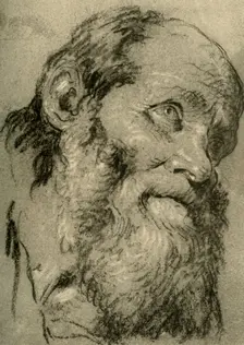 Head of an Old Man c1755, (1928). Artist: Giovanni Battista Tiepolo