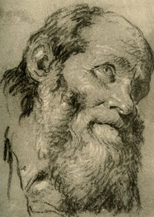 Head of an Old Man c1755, (1928). Artist: Giovanni Battista Tiepolo