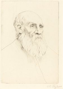 Head of an Old Man (Etude de tete). Creator: Alphonse Legros