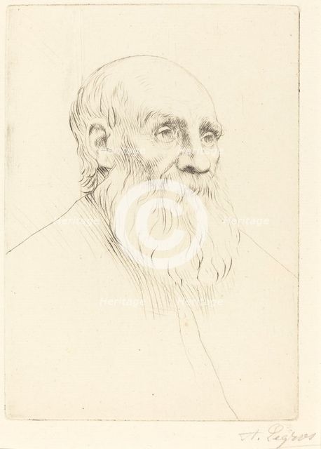 Head of an Old Man (Etude de tete). Creator: Alphonse Legros.