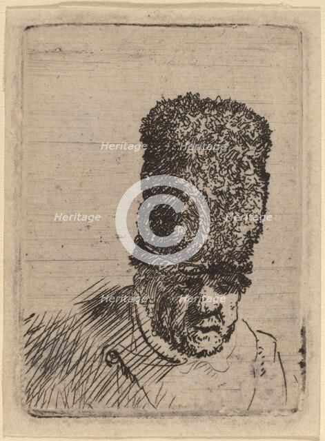 Head of an Old Man in High Fur Cap. Creator: Rembrandt Harmensz van Rijn.