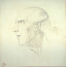 Head of an Old Man in Profile, c. 1791 or 1816–1820. Creator: Jacques-Louis David