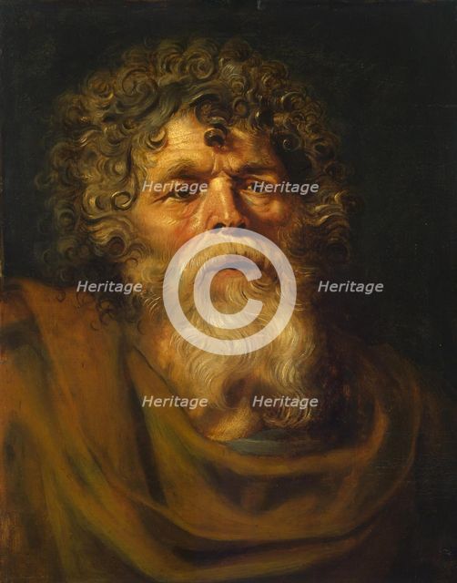 Head of an Old Man. Study for The Crown of Thorns (Ecce Homo), c. 1612. Artist: Rubens, Pieter Paul (1577-1640)