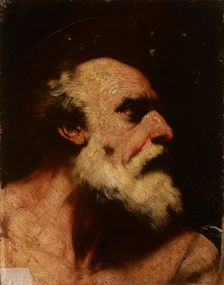 Head of an Old Man (Saint Jerome), 17th century. Creator: Follower of Jusepe de Ribera