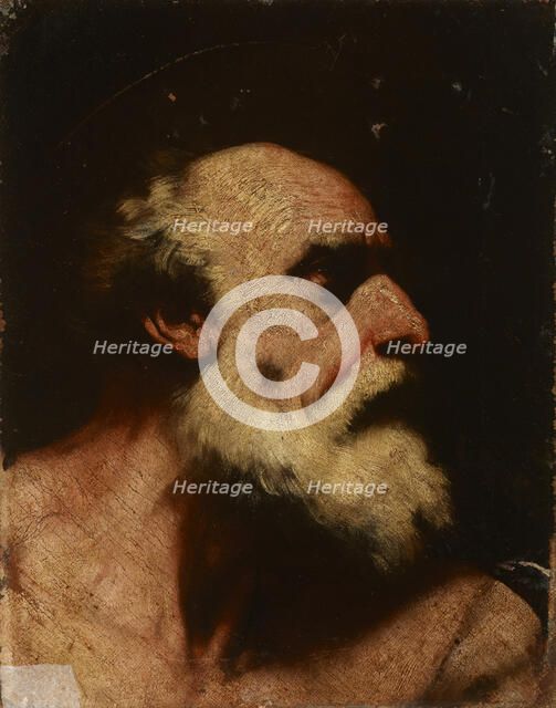 Head of an Old Man (Saint Jerome), 17th century. Creator: Follower of Jusepe de Ribera.
