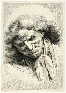 Head of an Old Man Sleeping, n.d. Creator: Thomas Worlidge