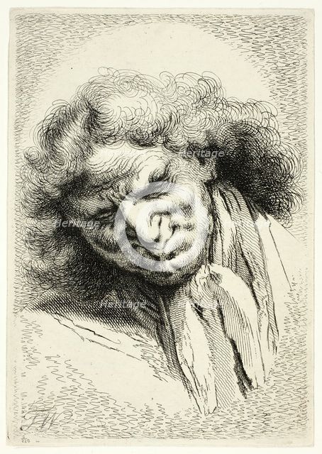 Head of an Old Man Sleeping, n.d. Creator: Thomas Worlidge.