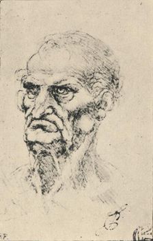 Head of an Old Man Three-Quarters to the Left c1480 (1945). Artist: Leonardo da Vinci