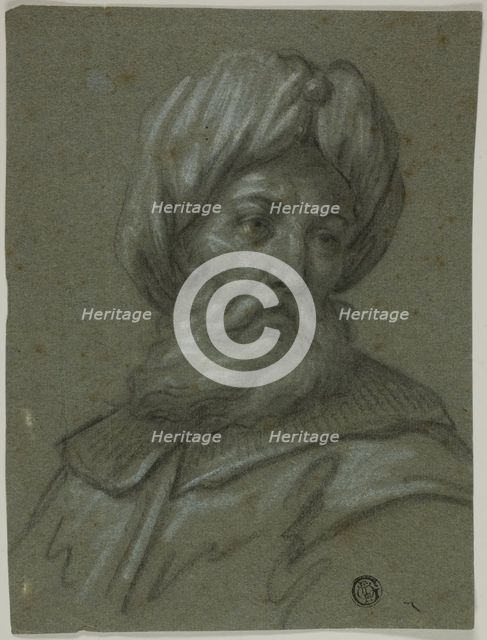 Head of an Old Man with Turban and Beard, n.d. Creator: Unknown.