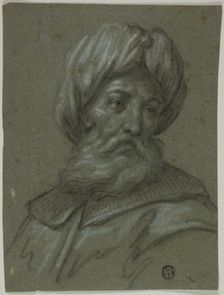 Head of an Old Man with Turban and Beard, n.d. Creator: Unknown