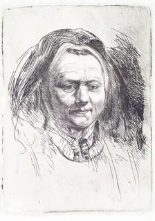 Head of an Old Woman (in the style of Rembrandt), (c1620s), c1820s. Creator: Andrew Geddes