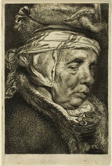 Head of an Old Woman, n.d. Creator: Cornelis de Visscher