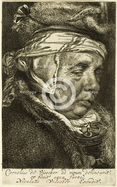 Head of an Old Woman, n.d. Creator: Cornelis de Visscher.