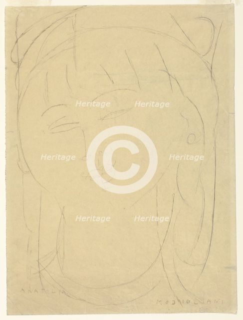 Head of Anatolia, 1900/20. Creator: Amadeo Modigliani.