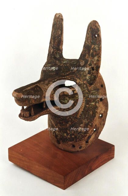 Head of Anubis, 13th-12th century BC. Artist: Unknown