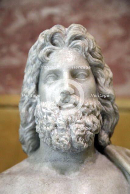 Head of Asklepios, Greek God of Healing, 2nd century. Artist: Unknown