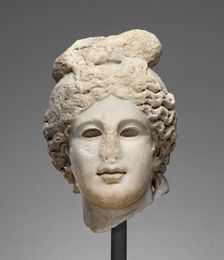 Head of Apollo (Belvedere type), late 2nd century A.D. Creator: Unknown