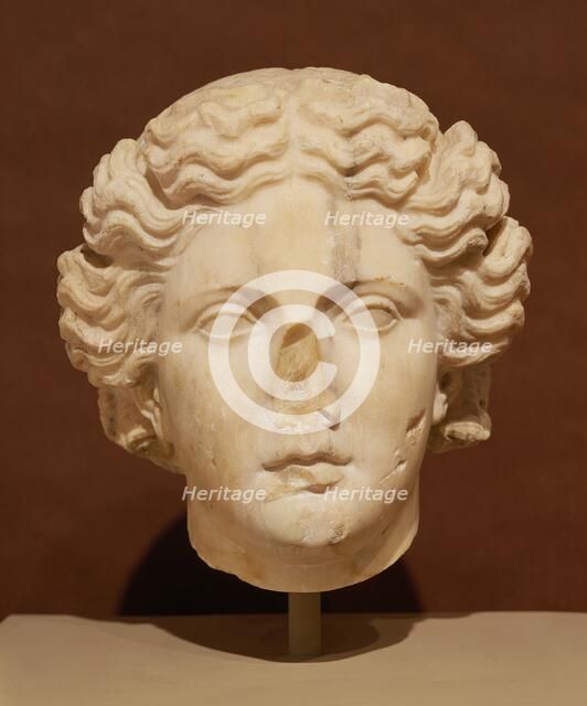 Head of Apollo (from the Lansdowne Artemis), 1st or 2nd century copy... Creator: Kephistodotos the Elder.