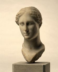 Head of Aphrodite, 325-100 BC. Creator: Unknown