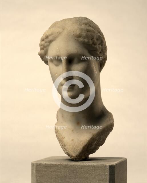 Head of Aphrodite, 325-100 BC. Creator: Unknown.