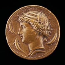 Head of Arethusa [obverse]. Creator: Giovanni da Cavino