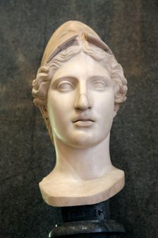 Head of Athena, Goddess of Wisdom and Just War, and patroness of crafts, early 1st century