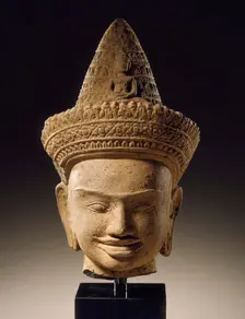 Head of Avalokiteshvara, Mid-12th century or later. Creator: Unknown