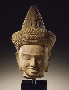 Head of Avalokiteshvara, Mid-12th century or later. Creator: Unknown