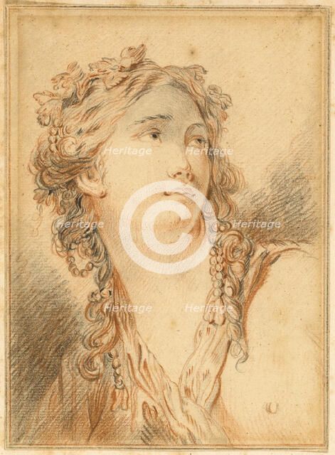 Head of Bacchante, n.d. Creator: Francois Boucher.