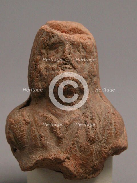 Head of Beadered Man, Coptic, 4th-7th century. Creator: Unknown.