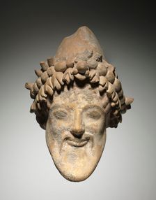 Head of Bearded Dionysus, 6th Century BC. Creator: Unknown