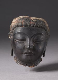 Head of Bodhisattva, 8th century. Creator: Unknown