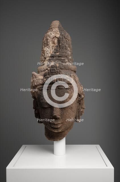 Head of Bodhisattva Avalokiteshvara, 9th century. Creator: Unknown.