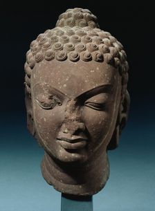 Head of Buddha, 400s. Creator: Unknown