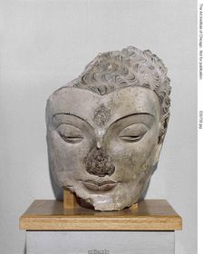 Head of Buddha, 4th-5th century. Creator: Unknown